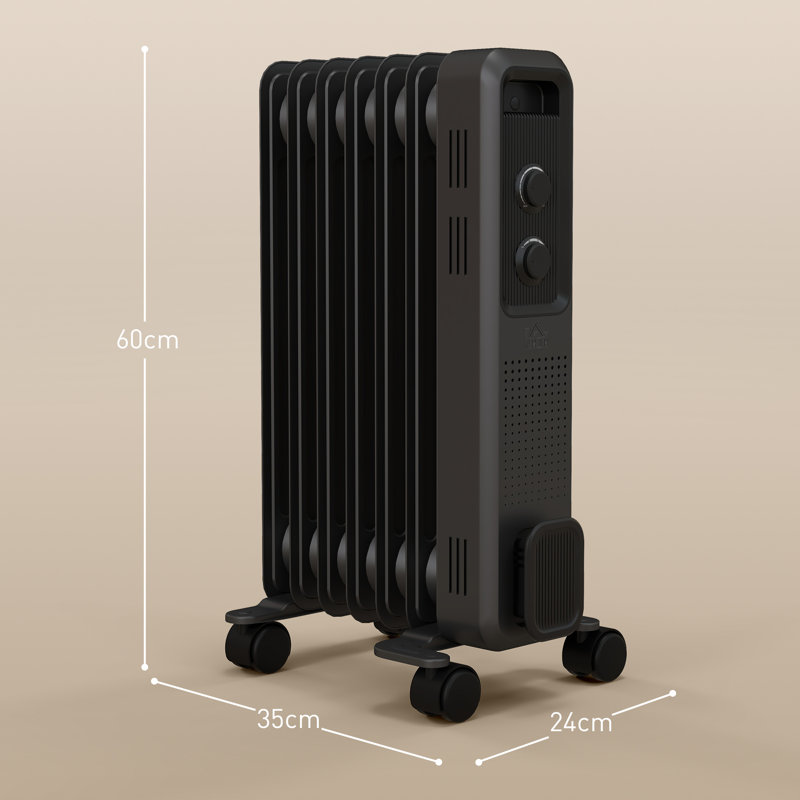 Belfry Heating Demi Electric Radiator Space Heater with Adjustable Thermostat, 5118 BTU, 1500 Watt, 60" H x 35" W x 24" D
