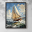 NAUTICAL Series CECXLVI - Impression encadrée de qualité supérieure - Prêt à être accroché - Aucun clou requis-1439884070-1439884065