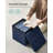 38cm Wide Tufted Square Solid Colour Cube Ottoman with Storage