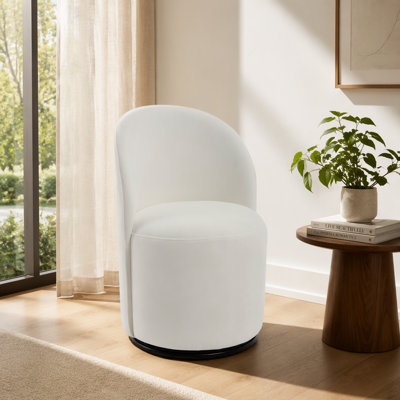 Upholstered Swivel  Vanity Chair Side Chair