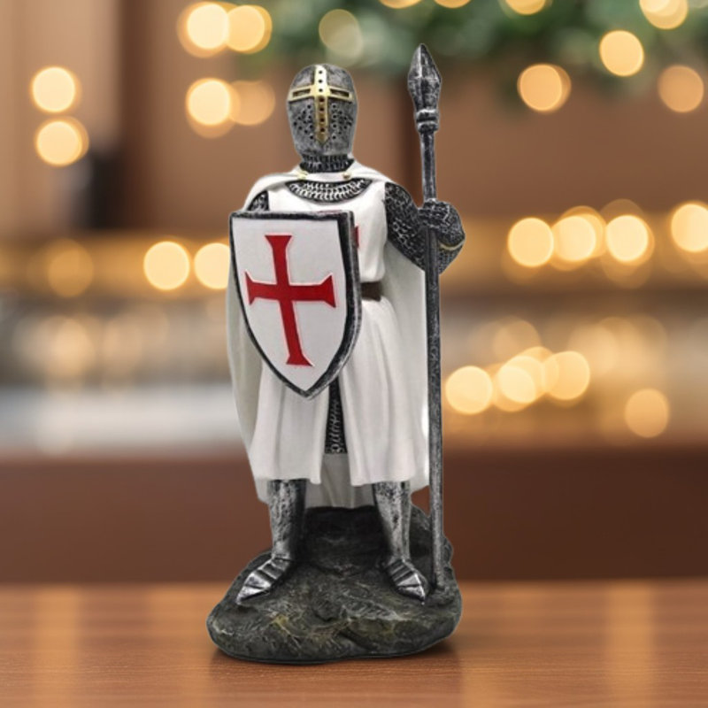 Figurine croisé 7 "avec lance et bouclier