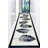Theophania Floral Machine Woven Polyester Area Rug in Black/White-1238907337