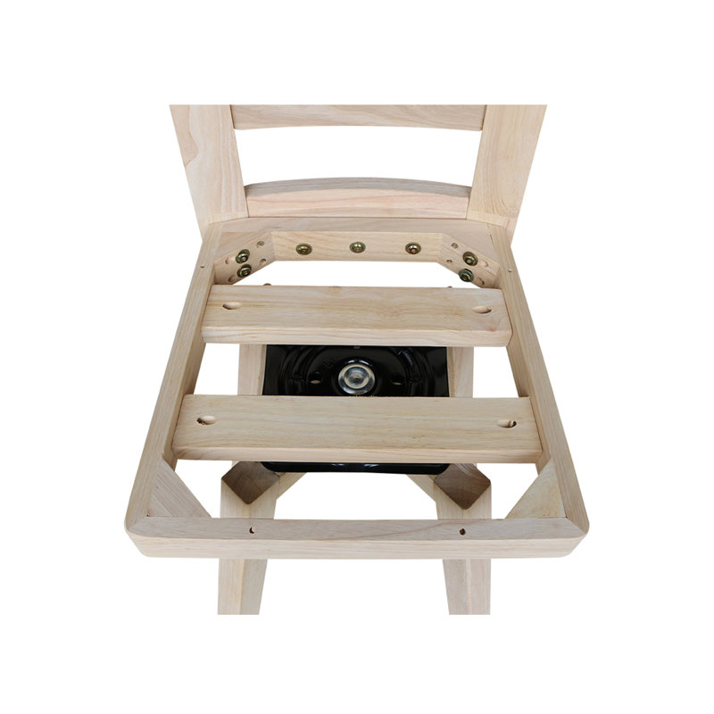  Kinnaird Swivel Counter Height Bar Stool, Counter Stool (24" Seat Height), Unfinished