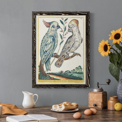 «Pastel Birds I», toile encadrée de qualité supérieure - prête à être accrochée