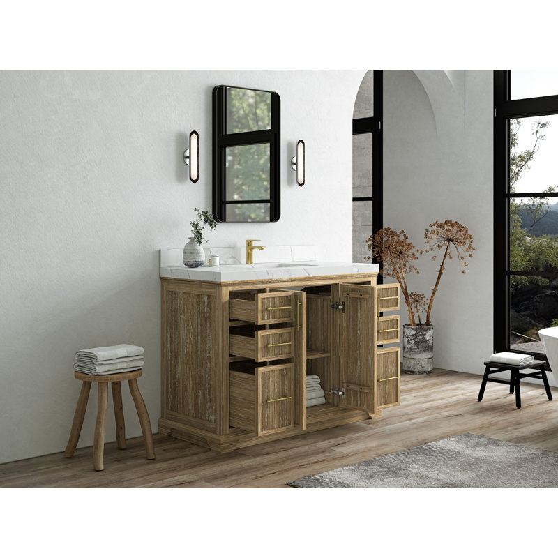 Ensemble de meuble-lavabo simple 48 po Brecht, Calacatta Laza