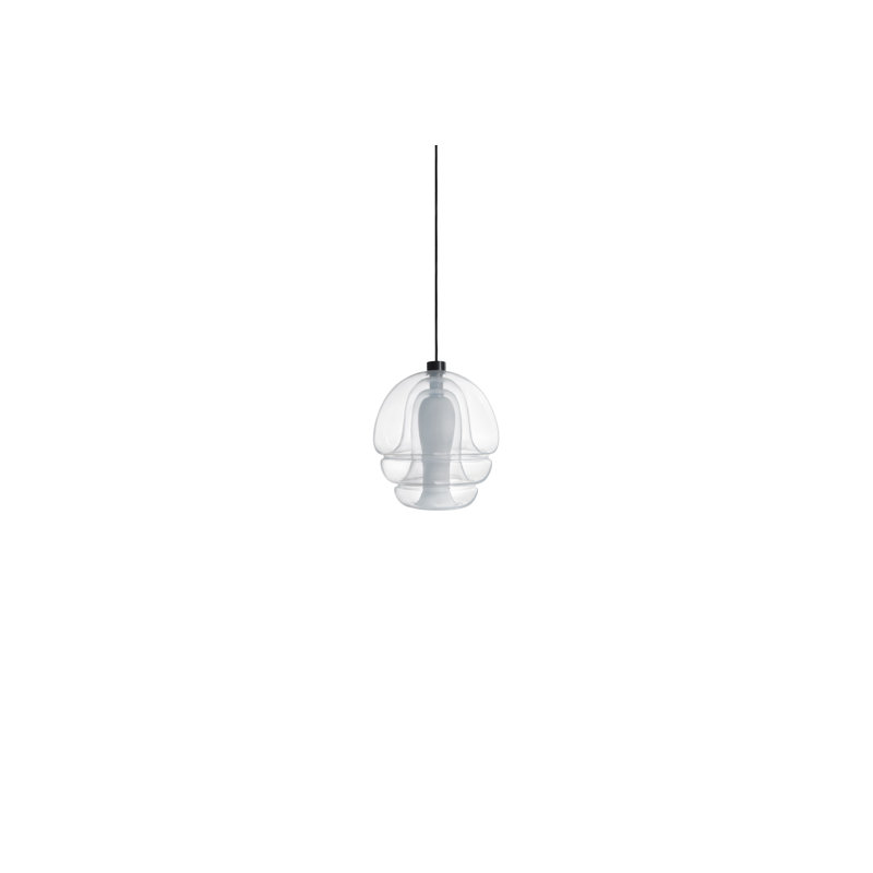 1 - Light LED Pendant, 9.84" H x 9.06" W x 9.06" D