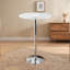 Table de bar ronde à hauteur réglable en acrylique avec base en acier inoxydable pour manger et recevoir