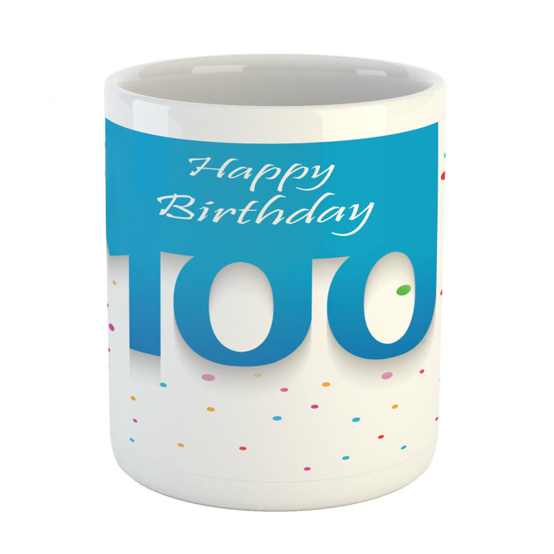 Grande tasse à café de centième anniversaire