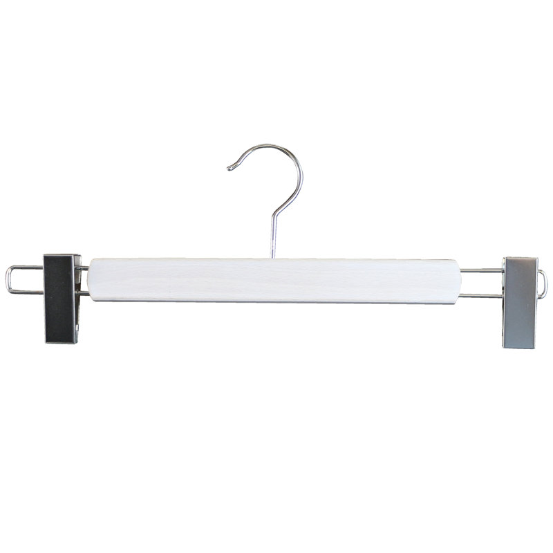 Cintre en bois pour jupe / pantalons Mawa, Blanc