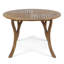 Round Wooden Slatted Patio Table
