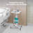 Hospital Mobile Laptop Cart on Wheels with Load up to 17.6 lbs, Small Rolling Standing Desk Adjustable Height