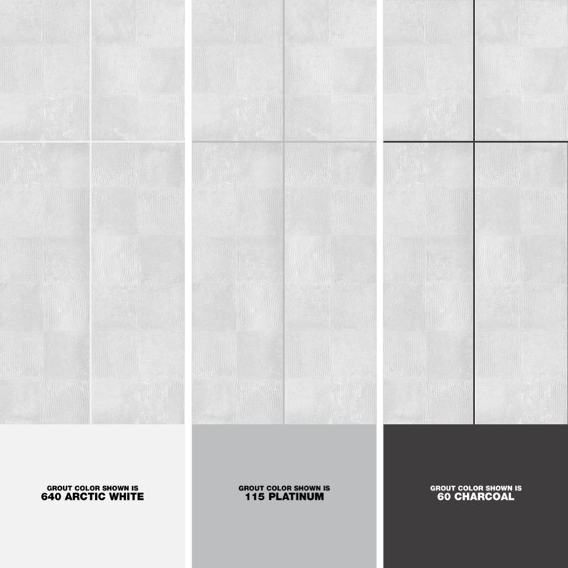 Synergy™ 16" x 47" Ceramic Patterned Tile, White