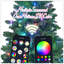 7Ft Green Christmas Tree With 400 Wifi-Controlled RGB LED Lights, 38 Light Functions, Music Sync, And Hinged Structure For Easy Setup