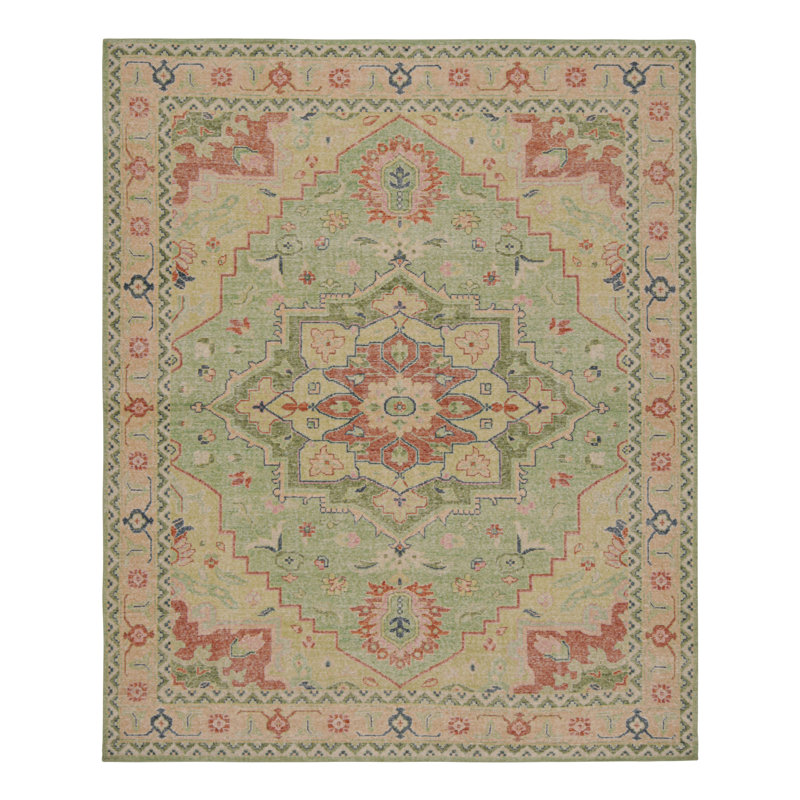 Distressed Homage Hand Knotted Wool Animal Print Area Rug, Rectangle 9' x 12'