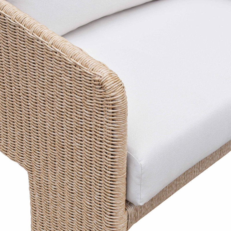 Canapé d'extérieur en tissu crème Alexa Performance Tov Furniture