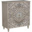 Buffet buffet avec portes à pousser, table d'appoint rétro, gris
