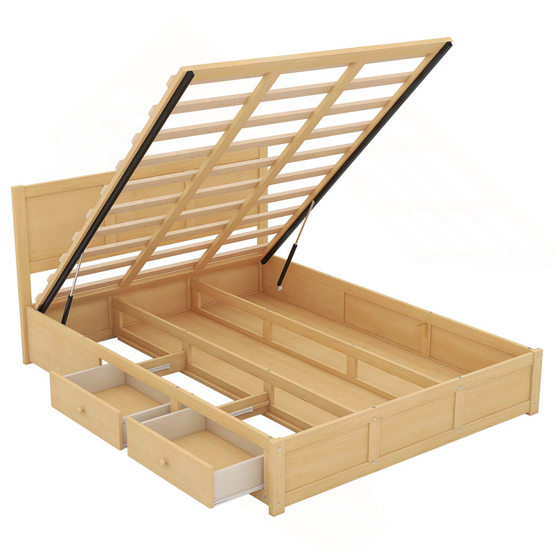 Monterrio Platform Bed with Underneath Storage and 2 Drawers, Queen
