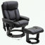 Fauteuil inclinable de massage en cuir PU avec repose-pieds-351994081