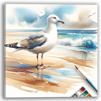 Impression sur toile tendue Seaside Sentinel: Serene Seagull