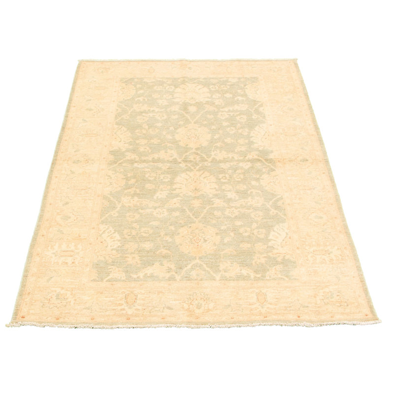 Tapis décoratif en laine noué à la main de conception unique 5 pi x 8 pi noué à la main New Age