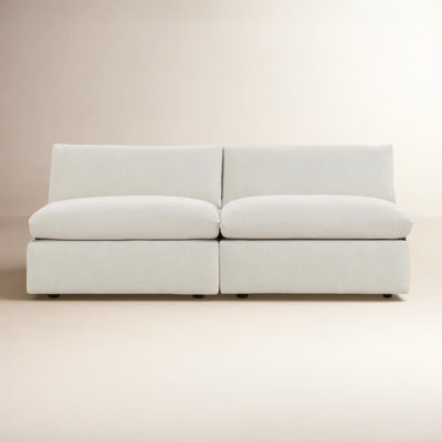 Annabella 2-Piece 81" Upholstered Modular Armless Sofa
