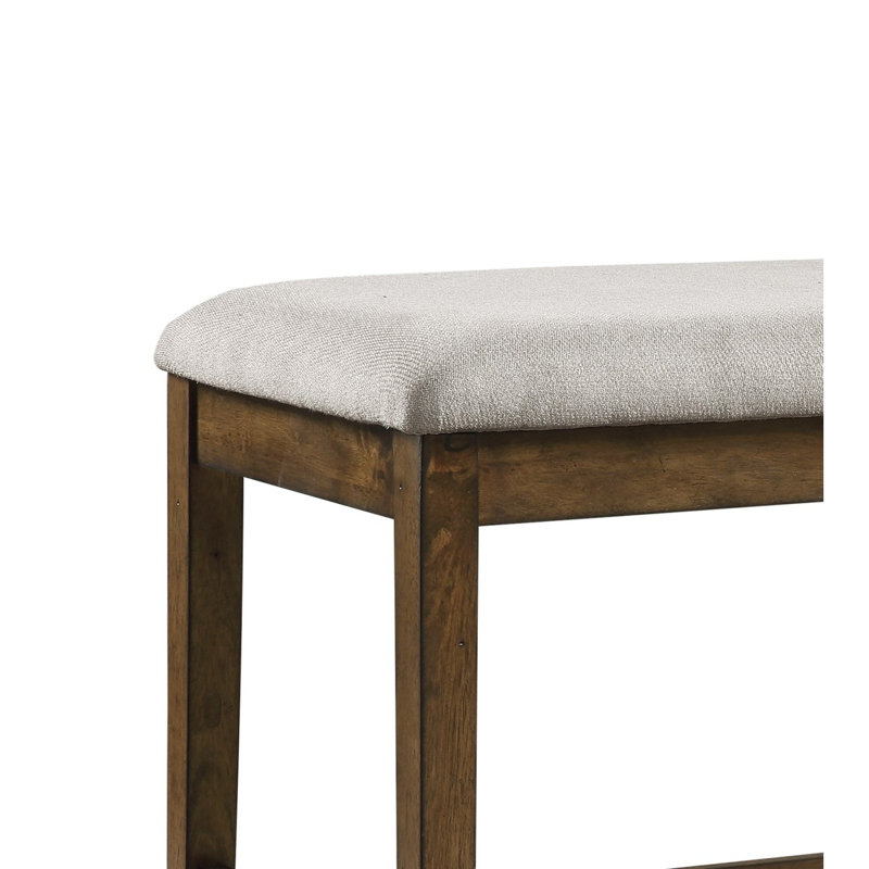 Meuble de salle à manger rembourré en tissu texturé gris Mindy