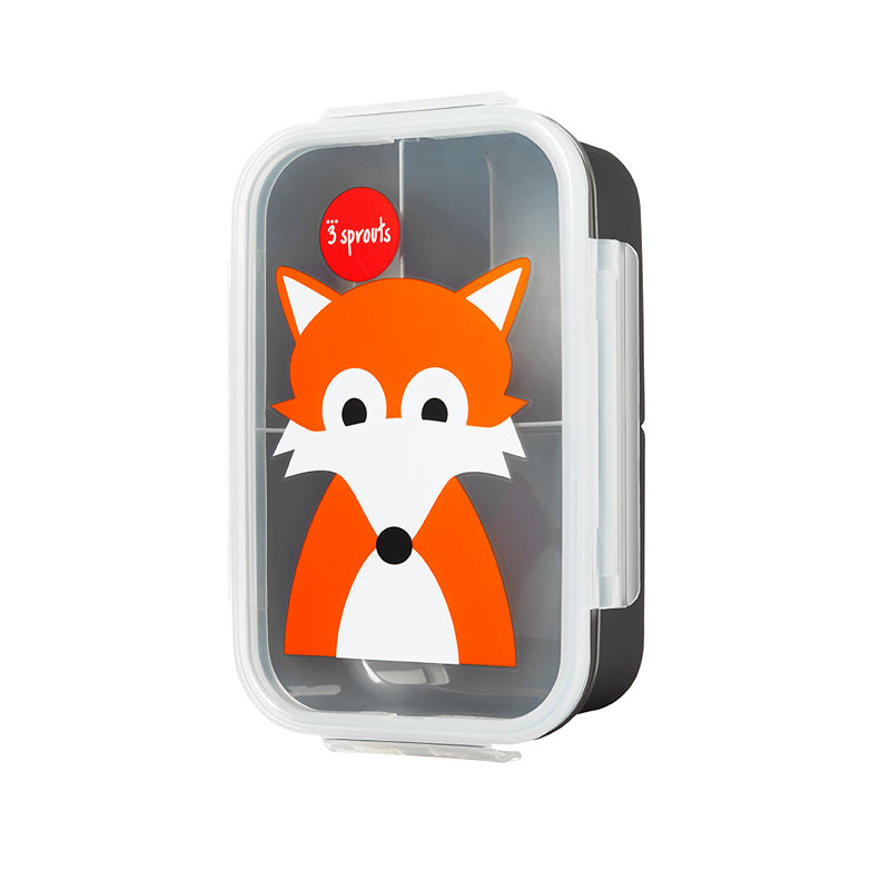 3 Sprouts - Boîte à bento pour enfants - 42 oz Contenant alimentaire - Renard