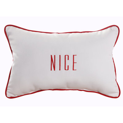 Embroidered Sunbrella® Outdoor Reversible Throw Pillow