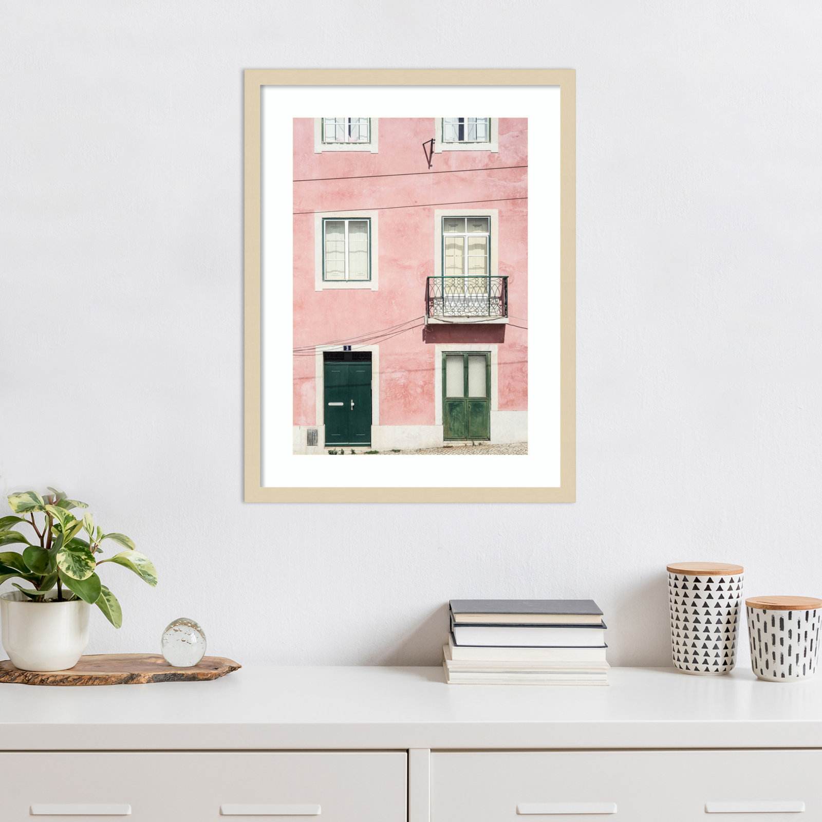 Daisey "Pink Parade" Print, Brown, 25" H x 19" W