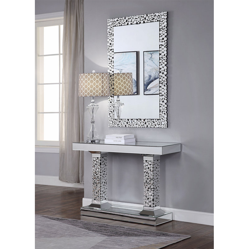 Lachina Glam Mirrored & Faux Gems Console Table, A Stunning Accent Piece for Entryways and Living Spaces with High - Quality Craftsmanship