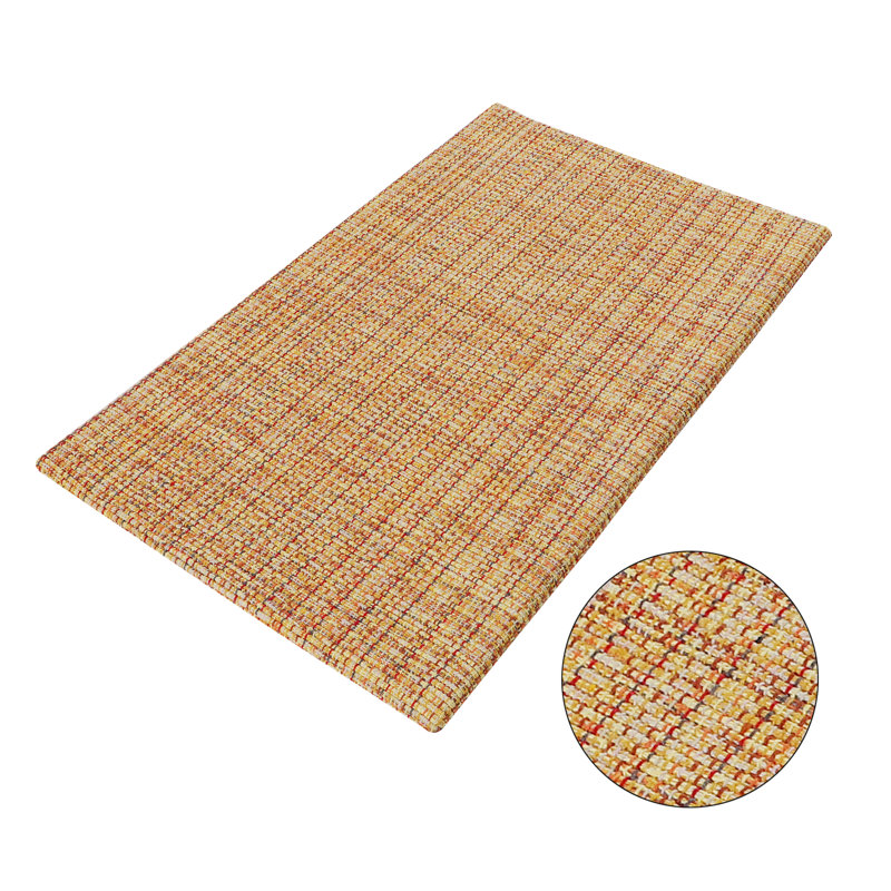 Tapis de cuisine anti-fatigue en coton tissé à la main - 18 po x 30 po, Moutarde