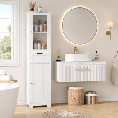 Armoire à linge autoportante 2 pièces