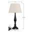 Lampe de table 22,5 po noire