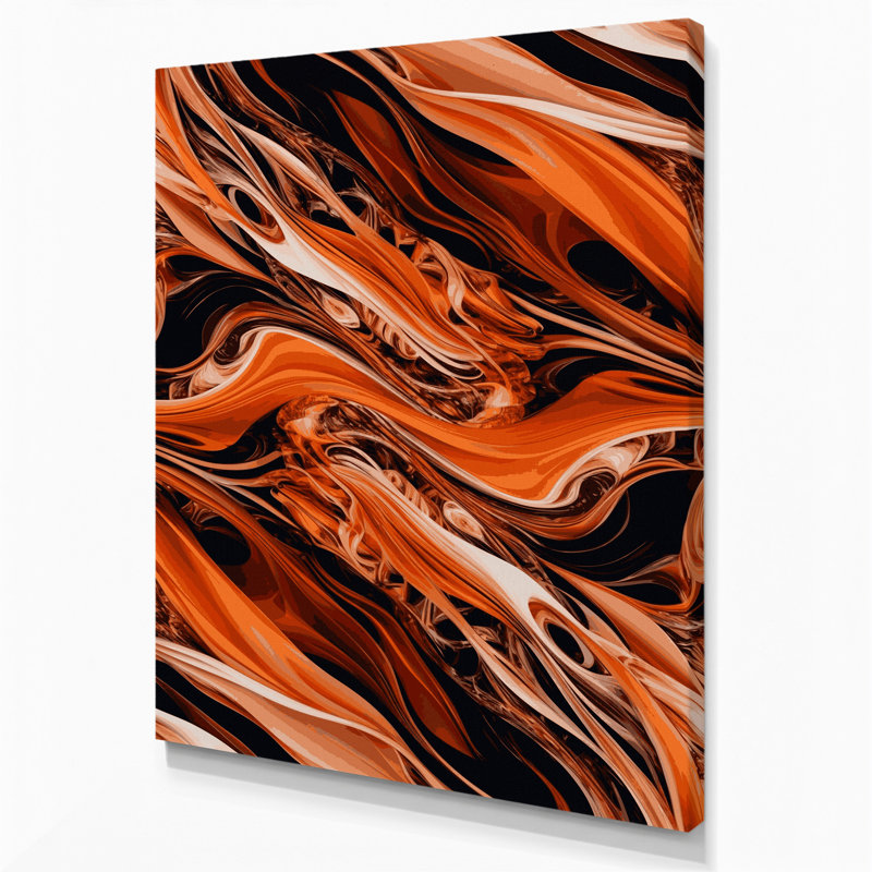 Art numérique sur toile, abstraction numérique 56, H 12 po x l 18 po