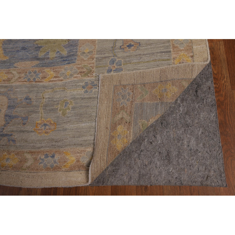 Tapis bleu Oushak à teinture végétale bleue 12
