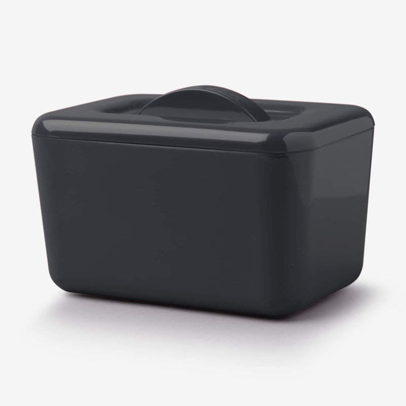 Zeal Melamine Butter Dish, Dark Grey