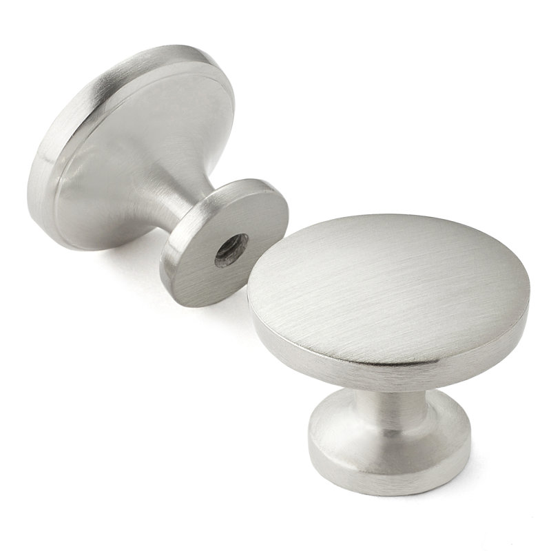 1-1/8" Diameter Round Knob Multipack, Satin Nickel