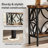 70.9 Inches Extra Long Industrial Console Table, Narrow Sofa Table Behind Couch With Open Storage Shelves, Rustic Entryway Table For Hallway, Foyer, Or Living Room, Metal Frame-1103700355