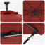 Umbrella with LED Strip Lights Polyester and Aluminium Outdoor Parasol-1633500827-1633500814
