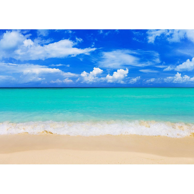 Adhésif mural de voyage Word Paradise on Beach Concept, L 100 po x l 144 po