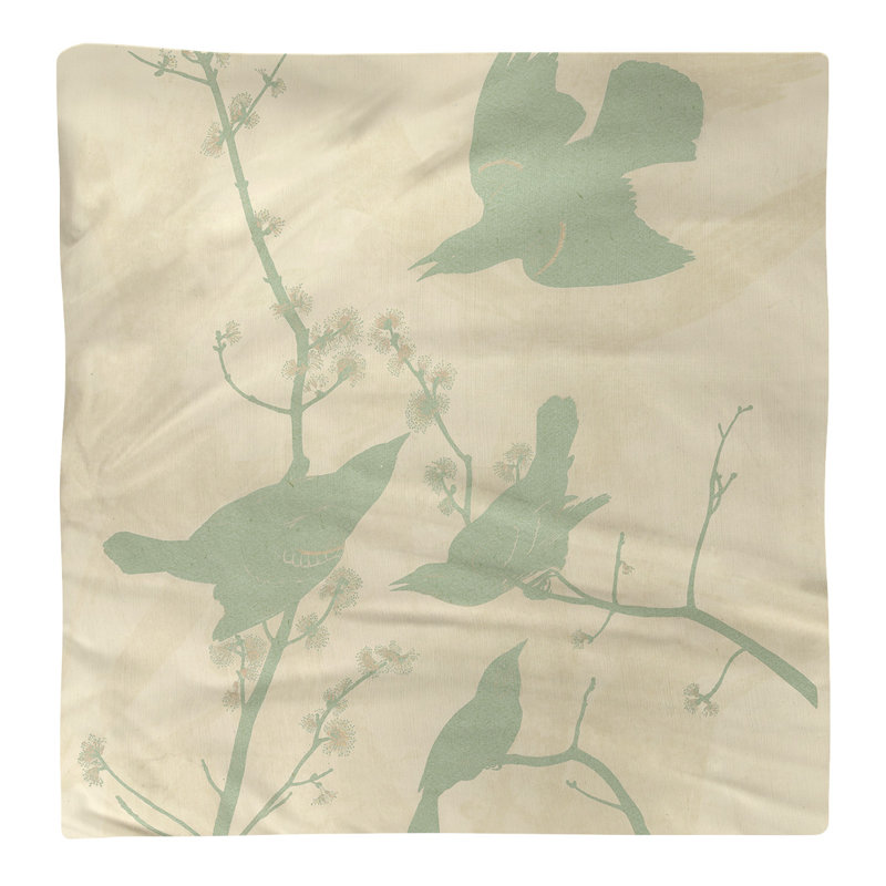 John James Audubon Cotton No Pattern Square Napkin, Yellow/Green