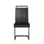 Table à manger 55 pièces de style industriel de 55 po: table blanche et 4 chaises sans accoudoirs en polyuréthane, pieds en métal noir, structure ergonomique rectangulaire à dossier haut pour plus de stabilité, pieds en plastique anti-rayures-1923122623