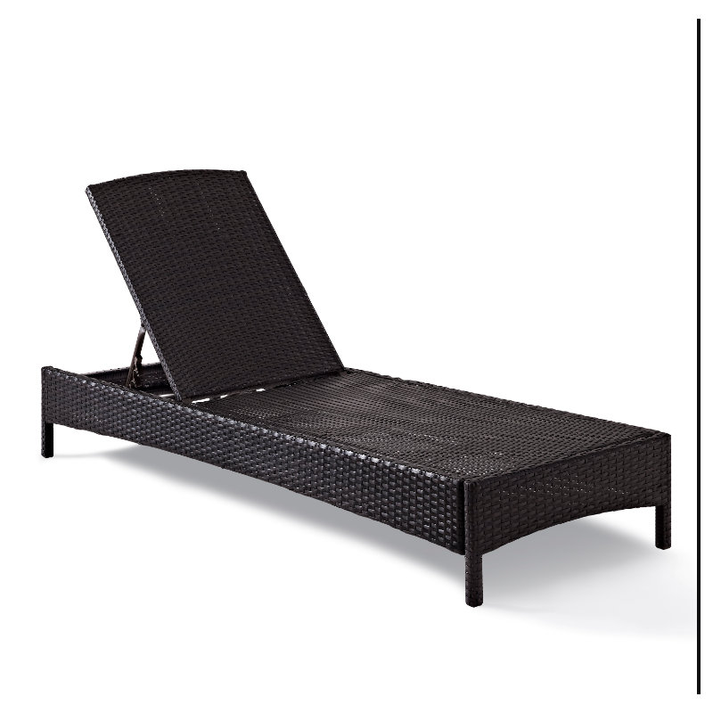 Chaise longue avec coussin Crosson, Sable
