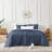 Southshore Fine Linens Brickyard Quilt Set in Dark Blue, Lightweight Double-Brushed Microfiber Brick-Style Quilted Bedding Set with 2 Pillow Shams, King/California King-147612254-147612231
