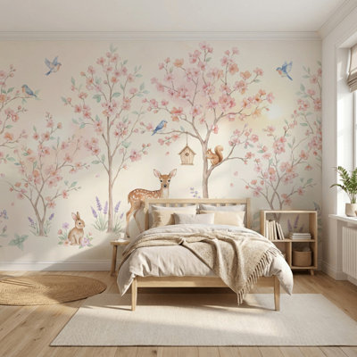 Pépinière, papier peint mural, pastel, aquarelle amovible