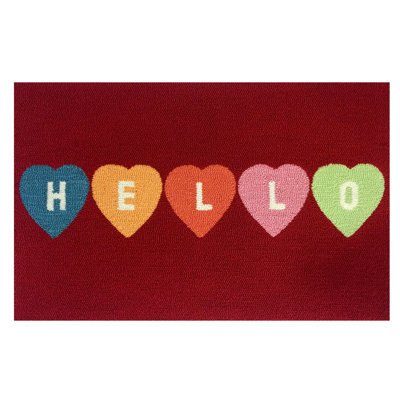 Convo Heart Hello Red Size 30"X48"