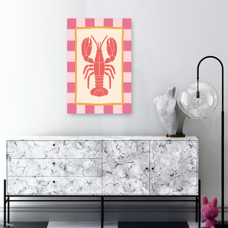 «Retro Lobster», impression d'art rétro, H 36 po x l 24 po