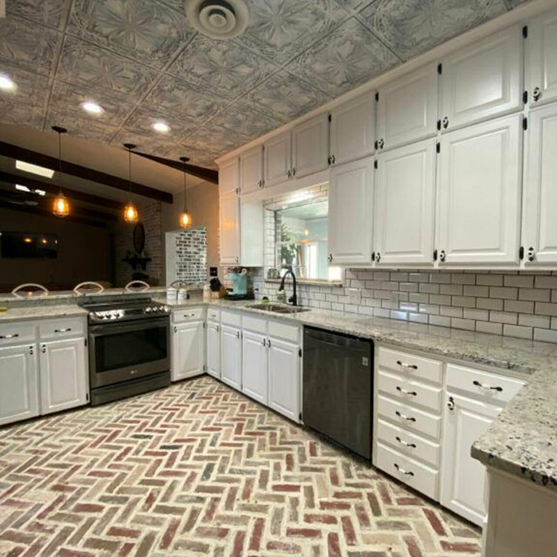 Milan 2' x 2' Old Black White PVC Ceiling Tile Set