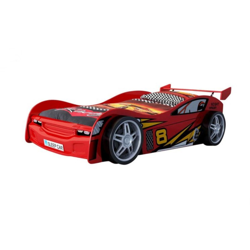 Single (3') Cars Bed, Gloss Red