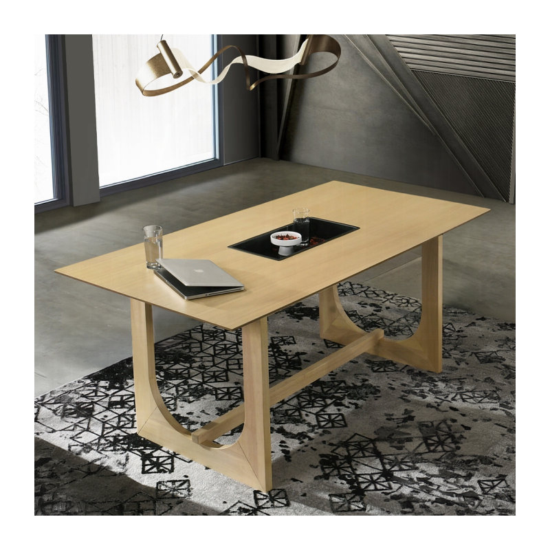 ACME Blayde Dining Table, Natural Finish